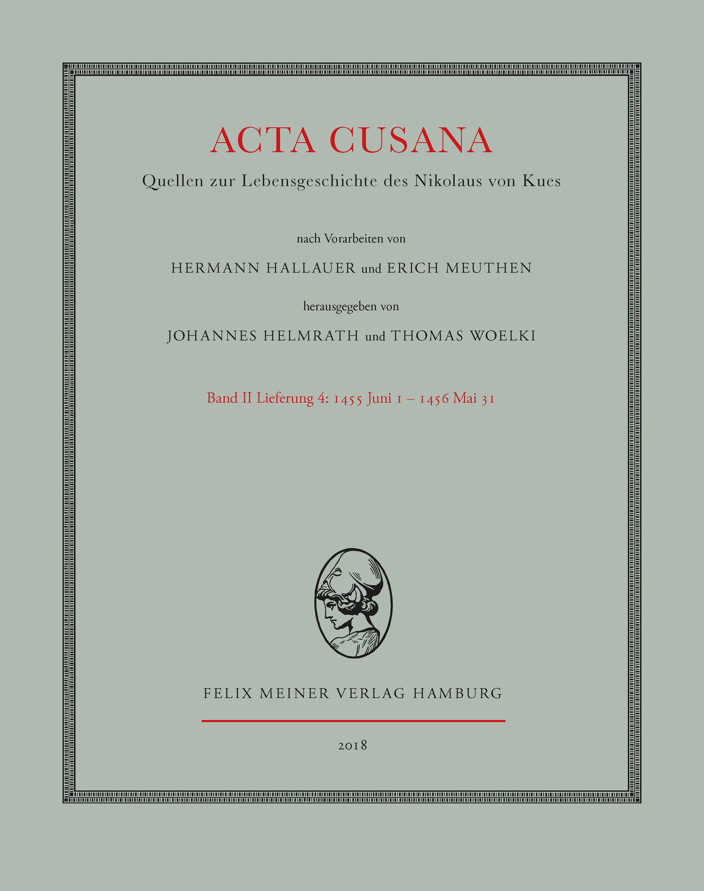 Acta Cusana, Band II, Lieferung 4