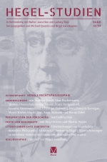Hegel-Studien Band 53/54

