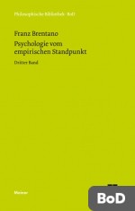 Psychologie vom empirischen Standpunkt (Band III)