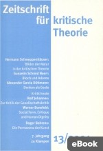 Zeitschrift für kritische Theorie, Heft 13