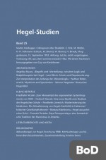 Hegel-Studien Band 25 (1990)