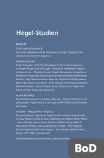 Hegel-Studien Band 27 (1992)