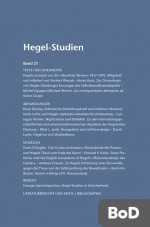 Hegel-Studien Band 21 (1986)